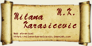 Milana Karašićević vizit kartica